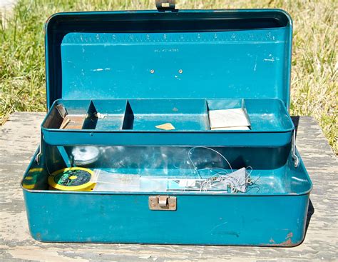 Vintage Metal Tackle Box for sale 